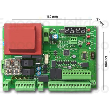 Panneau de commande numérique STARTS11CT 230 Vca – Compatible moteurs portails coulissants et battants – Affichage temps réel – 750W max – Nologo (1/3)