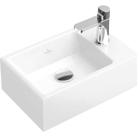 Memento, Lavamani, 400 x 260 mm, Rettangolare, per rubinetteria monoforo, foro per rubinetteria forato, senza troppopieno, Sanitari in porcellana Star White CeramicPlus (1/3)