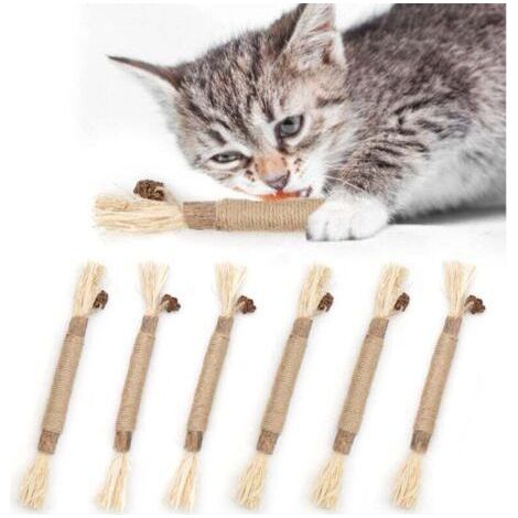 Silvervine Matatabi Natural Cat Chew Treats, Cat Toys, Pack of 6 (1/4)