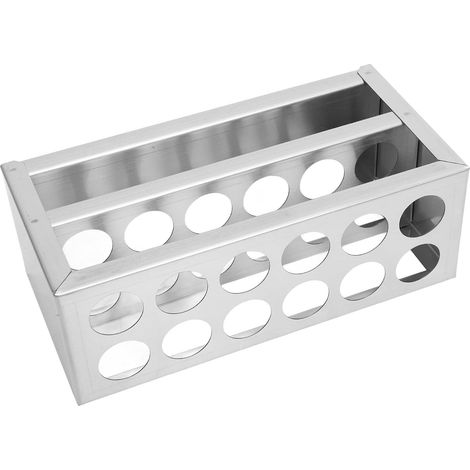 Support Résistant Haute Température Améliore Efficacité Travail 12 Trous pour Tubes à Essai en Acier Inoxydable pour Laboratoire Inspection (1/5)