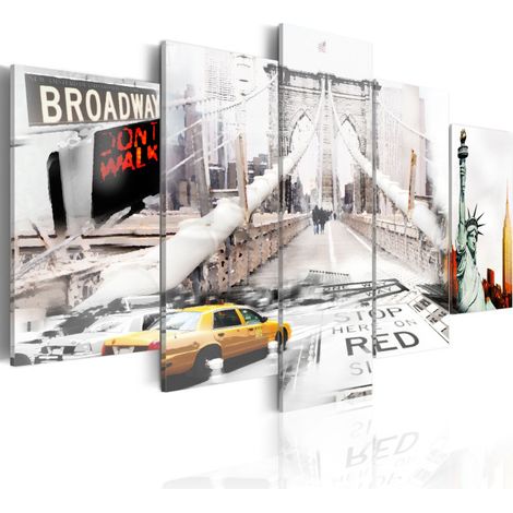 Tableau Imprimé "New York dans le Brouiilard" 50 x 100 cm (1/2)