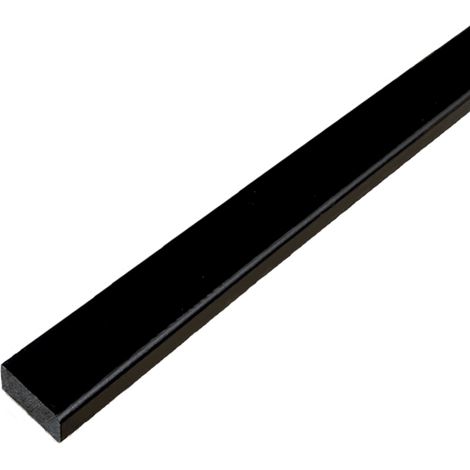 Lot de 15 Tasseaux Pin Abouté Peint Noir, L.250 cm x l.2 cm, Ep.4 cm (1/5)