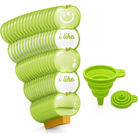20 Sachet Glace à l'Eau Vert Pomme, Avec Entonnoir Pliable, Poche Glace Sans BPA, Pour Glaces Maison (1/5)