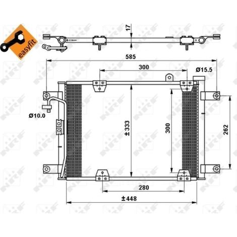 Condenseur, climatisation NRF 35768 SUZUKI 9531065D00