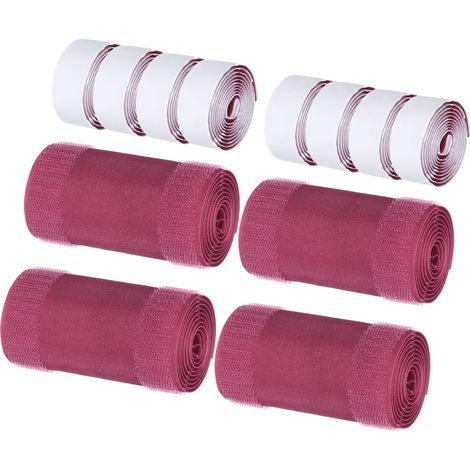 Protège-Câble de Sol 1 M x 10 cm Gestion des Câbles avec Adhésif pour Éviter Les Trébuchements Mélange de Nylon et de Polyester Rouge 4 Pièces (1/5)