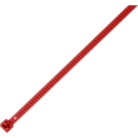 HellermannTyton 115-00003 LR55R-PA66-RD-Q1 Kabelbinder 196 mm 4.80 mm Rot Lösbar, Hitzestabilisiert (1/3)