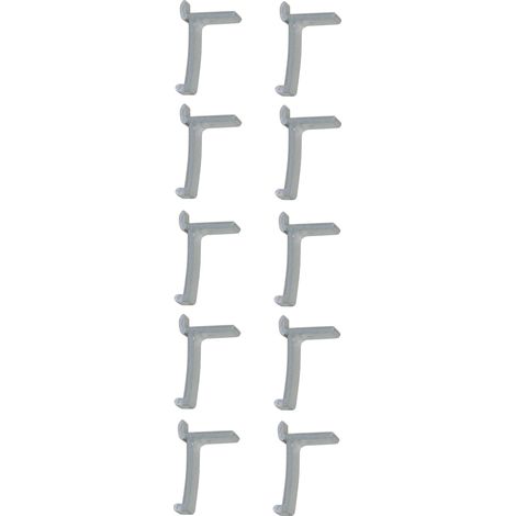 Cyclingcolors – Taquet aluminium double ancrage renforcé pour crémaillère – Lot de 10 – Support de fixation pour étagère et armoire – Dimensions 5x5x1cm