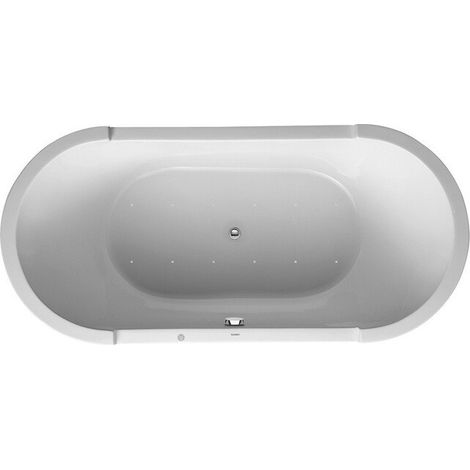 Baignoire bain à remous ovale STARCK 225 l 190x90 blanc, 2 dossiers Combi-Syst E