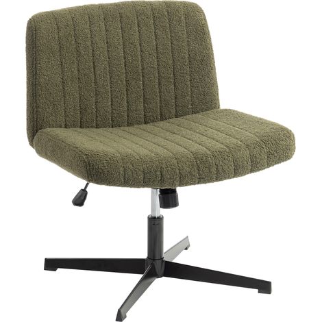 HOMCOM Desk Chair with Wide Seat, Thick Padding, Rock Function, Green (1/5)