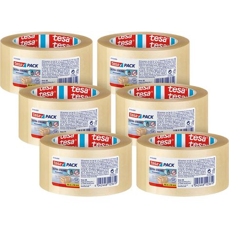 tesa ULTRA STRONG 57176 Nastro da imballo Trasparente (L x L) 66 m x 50 mm 6 pz.