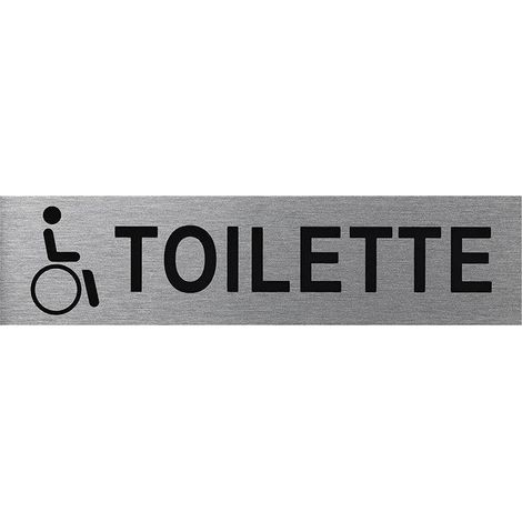 Plaque de porte en aluminium " Behinderten Toilette " 160x40mm