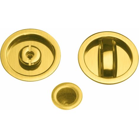SERRATURA PORTA SCORREVOLE KIT TONDO ORO