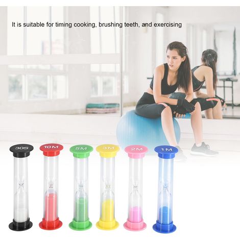 6er-Set Sanduhren aus Glas für Küche, Backen, Spiele, Sport und Dekoration (1/5)