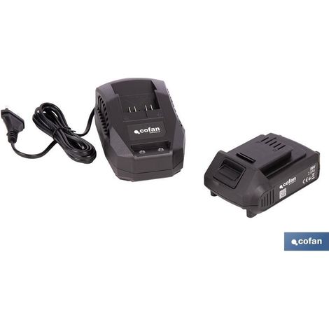 Pack cargador 20 V 2.4 A y batería Li-ion 20 V 2.0 Ah (1/4)