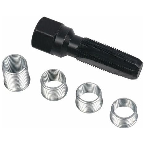 kit filetage bougie, 5 pcs Kit Réparation de Filetage de Bougie d'allumage de 14 mm, (1/4)