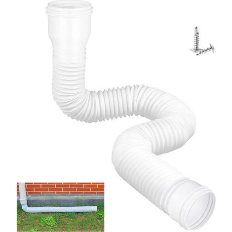 Für den Einsatz in Gärten, im Freien und an Abflüssen stehen zwei Arten von Regenwasser- und Abflussrohren, Fallrohrverlängerungen und Abflussverlängerungen zur Verfügung. (1/3)