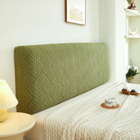 CCYKXA Stretch headboard covers for queen and king size beds, in dust-resistant jacquard, for bedroom decoration (dark green, Queen: 150 cm) (1/5)