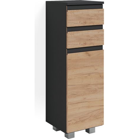 Armario de baño mediano J-Shape, Gris, 30 x 95 cm, Vicco (1/5)