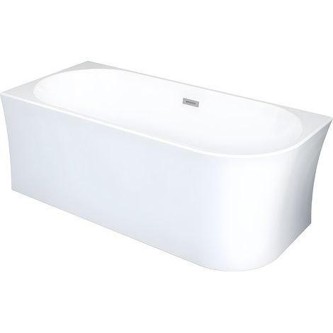 Baignoire d'angle - 228 L - 170 x 75 x 59 cm - Blanche - Acrylique - Angle gauche - PONTICOLA