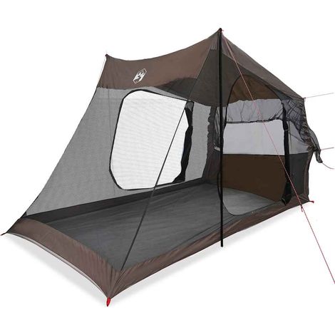 vidaXL Tienda de campaña para coche para 2 personas impermeable marrón (1/2)