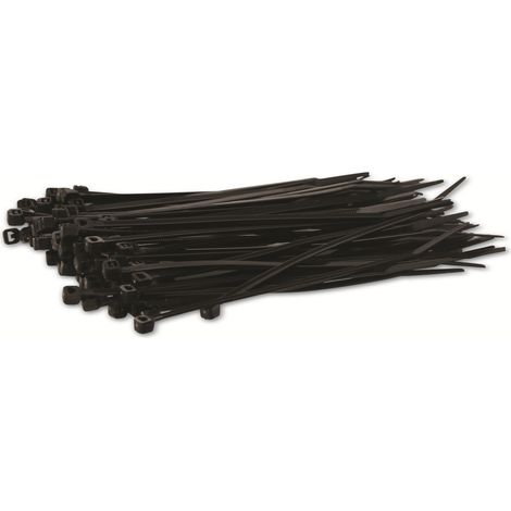 Assortiment de colliers de serrage KSS Polyamide 6.6, noir, 150x3,6, résistant aux UV, 100 pièces