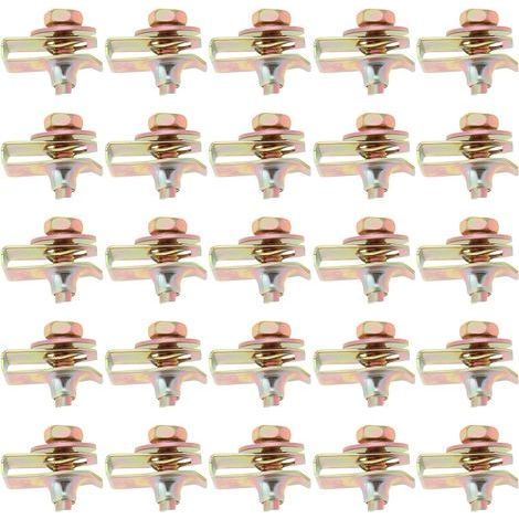 25 Jeux de Boulons de Carrosserie Clips d'écrous en U Fixation de Retenue de Moteur sous Le Couvercle Comprenant des Boulons M6 avec Rondelle et Écrous de Clips Chacun (1/4)