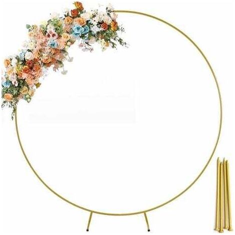 Nazalus-Vente chaude-Arche porte décorative pour mariage Rond Dia.2m couleur dorée (1/5)