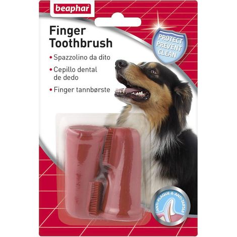 BEAPHAR Cepillo Dental para Mascotas, para Dedo, 2 uds (1/2)
