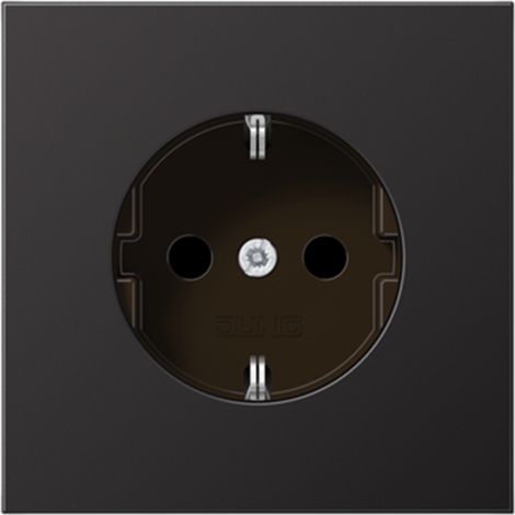 Jung Enchufe SCHUKO®, 16 A 250 V , SAFETY+, aluminio lacado, Serie LS, dark AL 1520 KI D