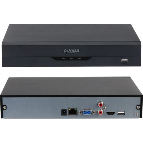 Dahua NVR IP a 8 Canali 4K Ultra-HD H.265 fino a 16MP 1HDD DHI-NVR4108HS-EI Audio WizSense