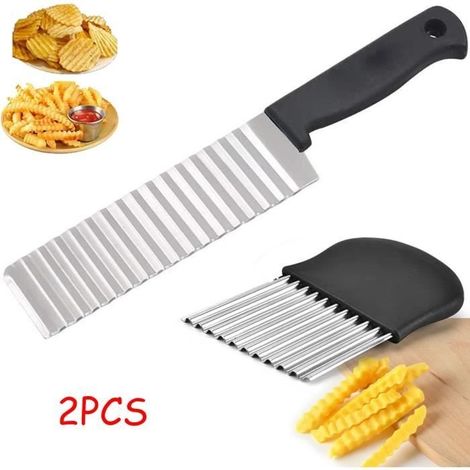 Coupe-Frites - 2 pièces - Acier inoxydable - Dimensions 24,5x14cm et 9,5x14cm (1/4)