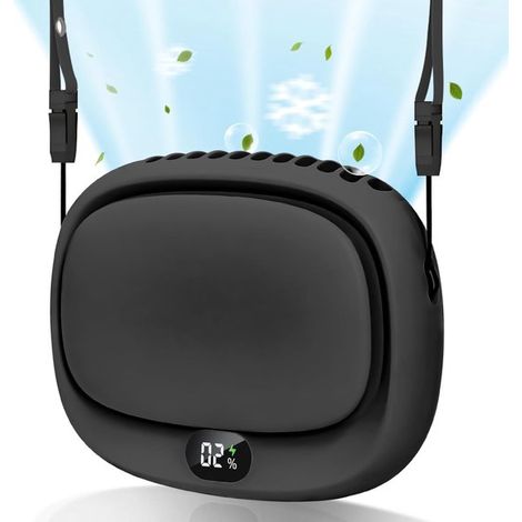 Ventilatore da collo portatile,Mini ventilatore a mano,Ventilatore personale ricaricabile tramite USB,5 velocità regolabili (1/5)
