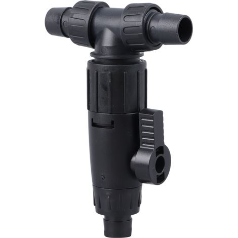 Válvula de control de flujo de 3 vías para acuario Aqua Exchange con conexiones de 12 mm/16 mm y boquillas (paquete incluido).