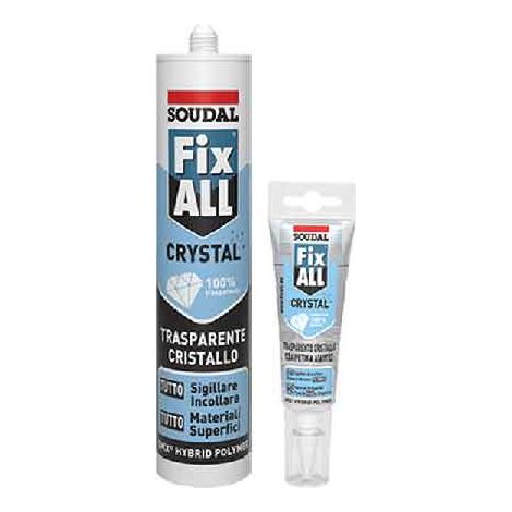 ADESIVO SIGILLANTE 'FIX ALL CRYSTAL' SOUDAL 125 ml - Trasparente - SOUDAL