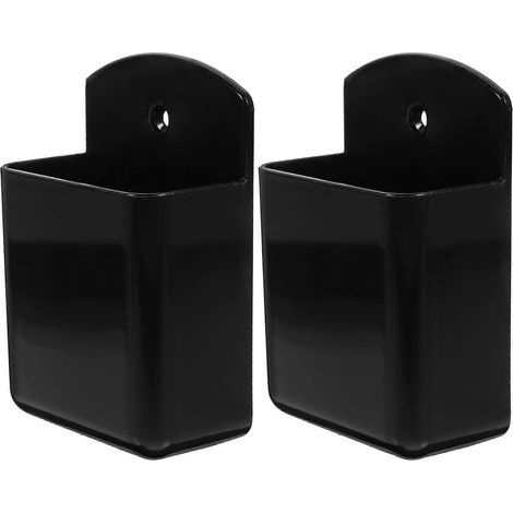 Set mit 2 Wandhalterungen für Fernbedienungen, Wandorganizer für Fernbedienungen – 10,00 x 6,40 x 3,10 cm – Schwarz (1/4)