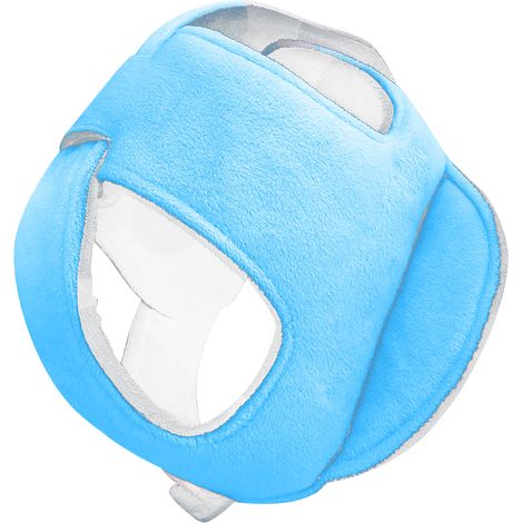 Casque bébé antichoc léger et respirant, réglable et souple, bleu (1/5)
