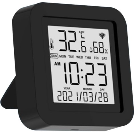 Tuya WiFi 3 en 1: control de temperatura y humedad por infrarrojos, sensor inteligente, alimentación USB, pantalla LCD, compatible con Google Home. (1/5)