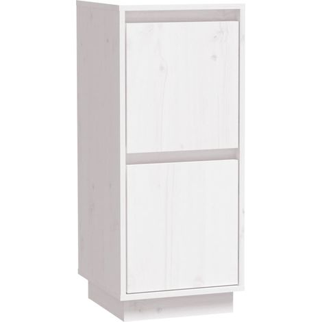 Aparador buffet cómoda armario unidad de almacenamiento organizador cocina salón salón 31,5 x 34 x 75 cm madera maciza de pino blanco 020030228