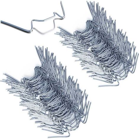 Lot de 100 clips de vitrage en métal inoxydable 1,5mm – Fixation pour plaques polycarbonate jusqu'à 6mm – Accessoires serre (1/3)