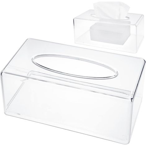 Caja de acrílico transparente – rectangular, para dormitorio/comedor/baño (1/5)