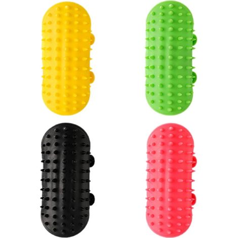 Brosse Toiletteur Chat - Brosse Angle Silicone Autonettoyante - Pour Toilettage Chaton et Chat Adulte - 4 Pièces (1/5)