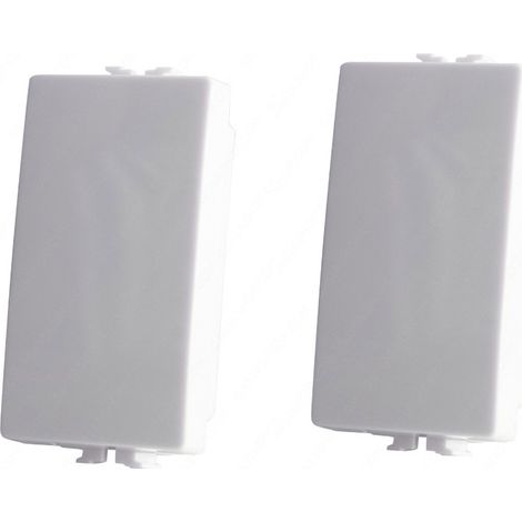 Set 4 tappi copriforo frutti compatibile con matix protezione tappo per supporti copri fori placchetta interruttore pulsante bianco (1/2)