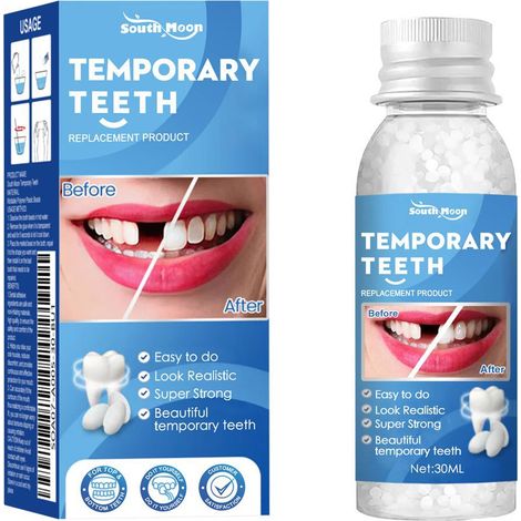 Résine Dentaire Thermoplastique - 30 ml - Pour Réparation Cosmétique Temporaire des Dents - Tube Portable de 43 g