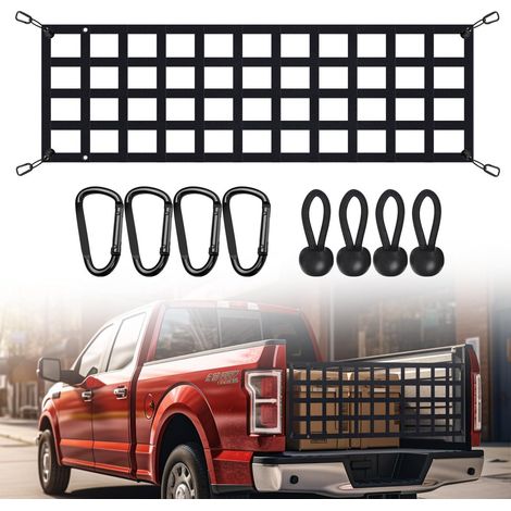 Heckklappennetz für Pickup LKW, Ladeflächennetz 152x45cm, universell passend (1/5)