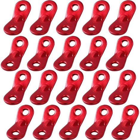 Set mit 20 Seilspannern aus Aluminiumlegierung für Outdoor-Zeltbahnen zum Wandern und Campen (1/5)