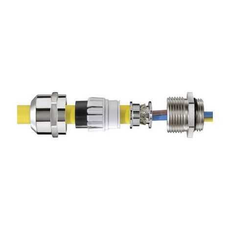 WISKA Presse-étoupe CEM PG13,5x1.41 avec insert de mise à la terre, avec joint torique laiton (CuZn) nickelé Longueur de filetage 6,0 mm - 1 Stück (1/2)