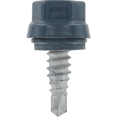 Vis d'assemblage bacs acier tête h laquée acier cémenté Zacrovis 1,5 brun rouge RAL 8012 6,3x22 mm, 100 pièces - ETANCO