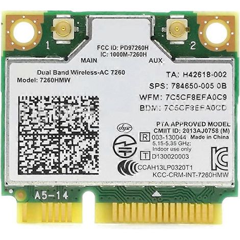 Dualband-WLAN-Karte BT4.0 7260 7260HMW 7260AC Mini-PCI-E-WLAN-Adapter 1200M (1/5)