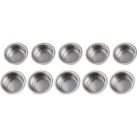 Lot de 12 bougeoirs rétro en acier inoxydable poli pour bougies en verre ou en cône, design dôme pour éviter les gouttes de cire