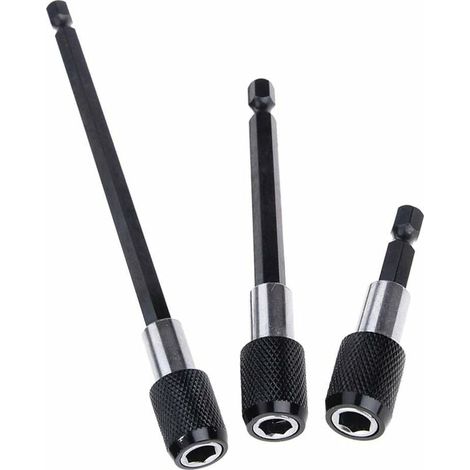 Ensemble d'outils performant, adaptateur de mandrin d'extension magnétique en acier au chrome-vanadium pour un accouplement rapide, porte-tournevis hexagonal 1/4 pouce, surface (1/5)
